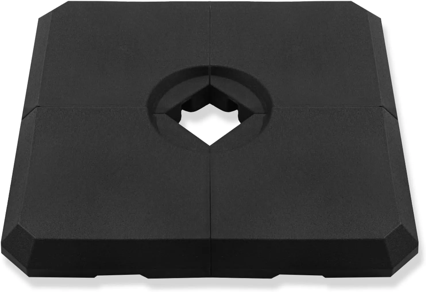 C-Hopetree 317lb Heavy Duty Base Weights Stand for Offset Cantilever Outdoor Patio Umbrella, 4 Piece Set, Black
