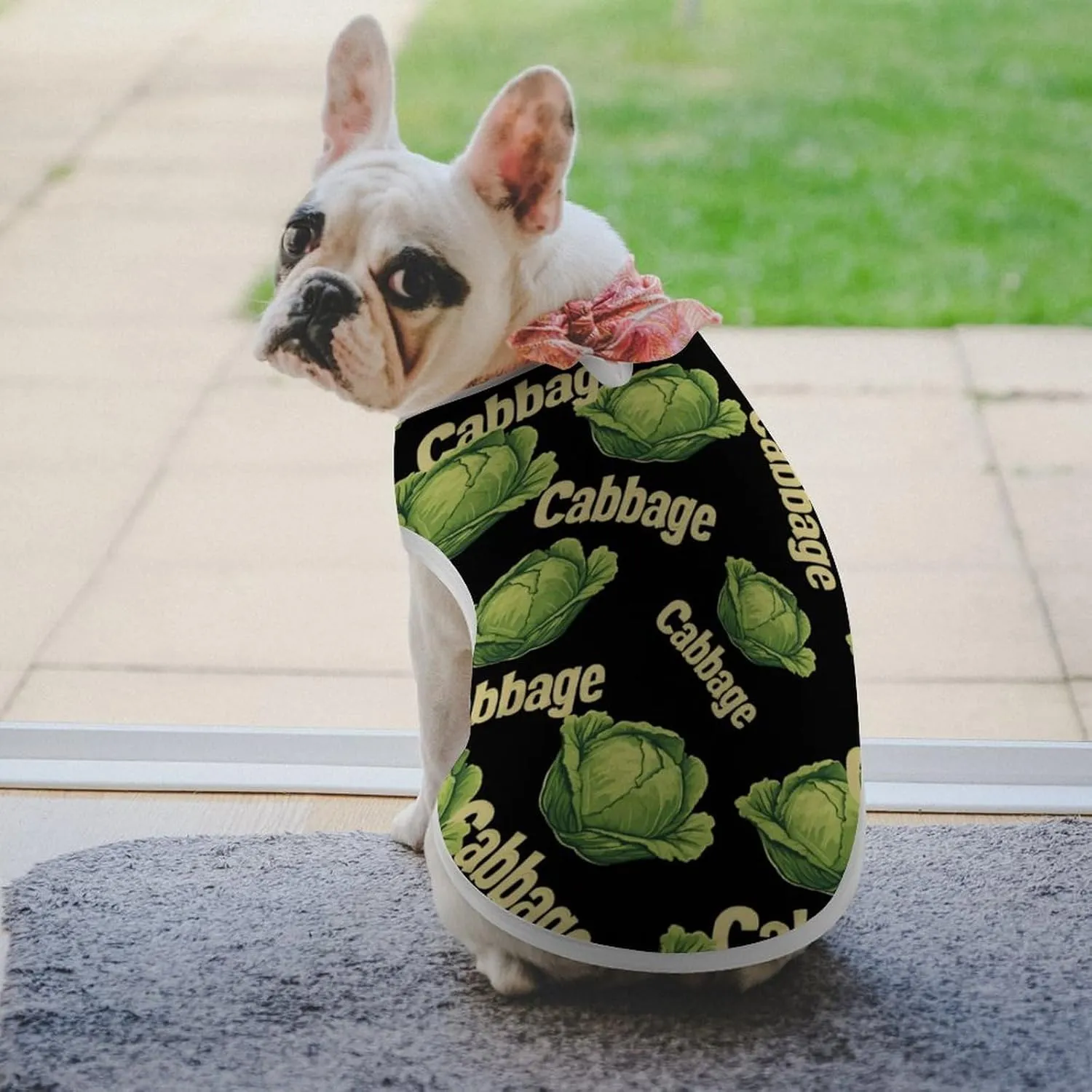 Cabbage Pet Clothes Funny Puppy Dog Vest Sleeveless Pets Shirts Jacket for Small Medium Dogs Cat M