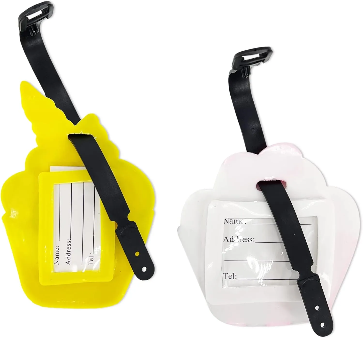 Cake 2 Pack Silicone Luggage Tag Baggage Handbag School Bag Suitcase Tags Cute Cruise ID Lable Identifiers