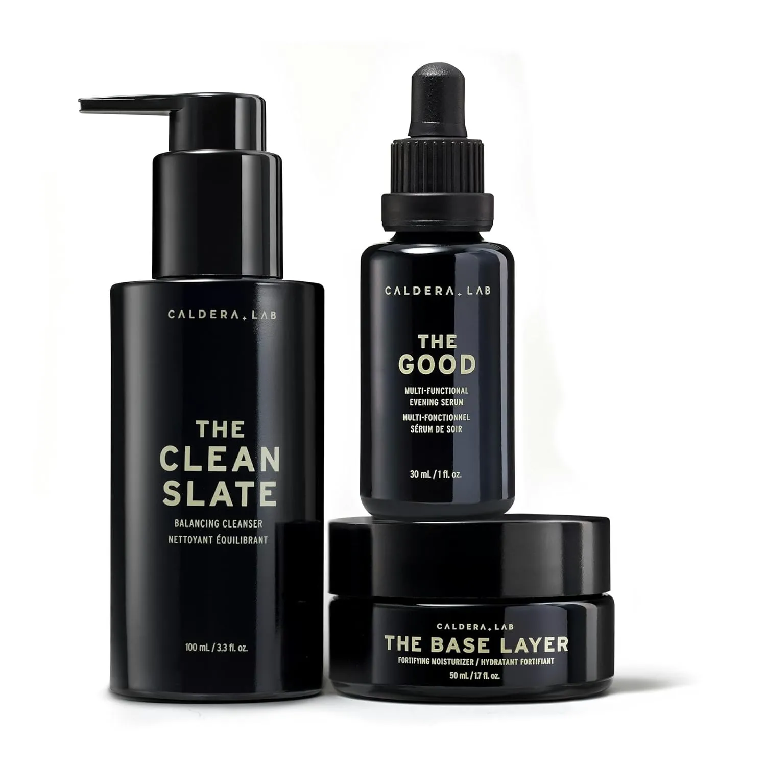 Caldera   Lab The Regimen, Vegan Skin Care Bundle: Gentle Foaming Cleanser, Ultra-Hydrating Moisturizer & Multi-Functional Facial Serum – MADE SAFE Certified