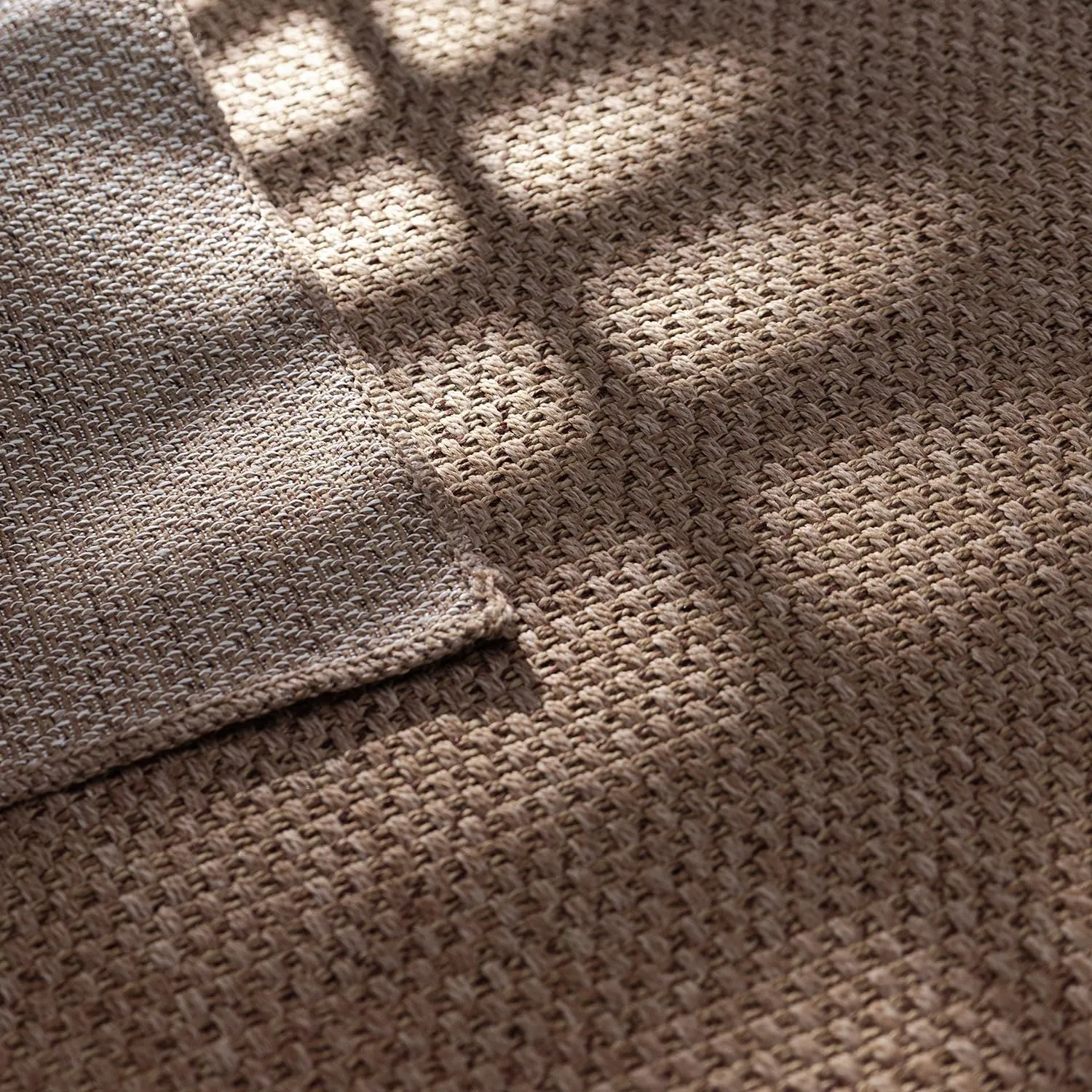 CAMILSON Easy Jute Rug 5x7, Indoor Outdoor Natural Color Farmhouse Area Rugs for Living Room Patio and Kitchen Rug, Solid Boho Woven Design, Easy-Cleaning, Washable Outside Carpet Alfombras (5 x 7)