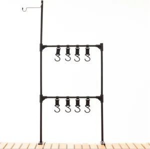 Camping Cookware Hanging Rack Camping Lamp Holder Multi-functional Cookware Shelf Cookware Holder With Hooks