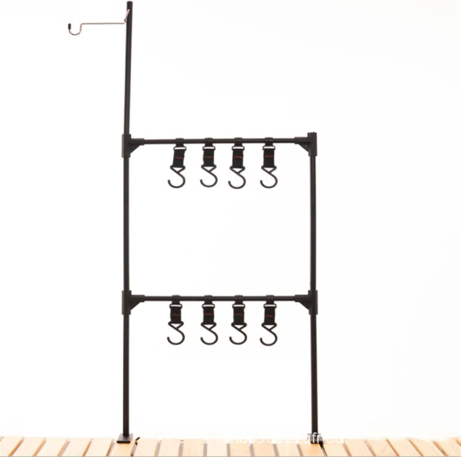 Camping Cookware Hanging Rack Camping Lamp Holder Multi-functional Cookware Shelf Cookware Holder With Hooks