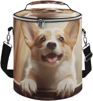 Camping Cooler Bag, Cute Corgi Print Portable Ice Pack Outdoor Cooler Bag Picnic Cooler Bag Foldable Cooler Bag, style
