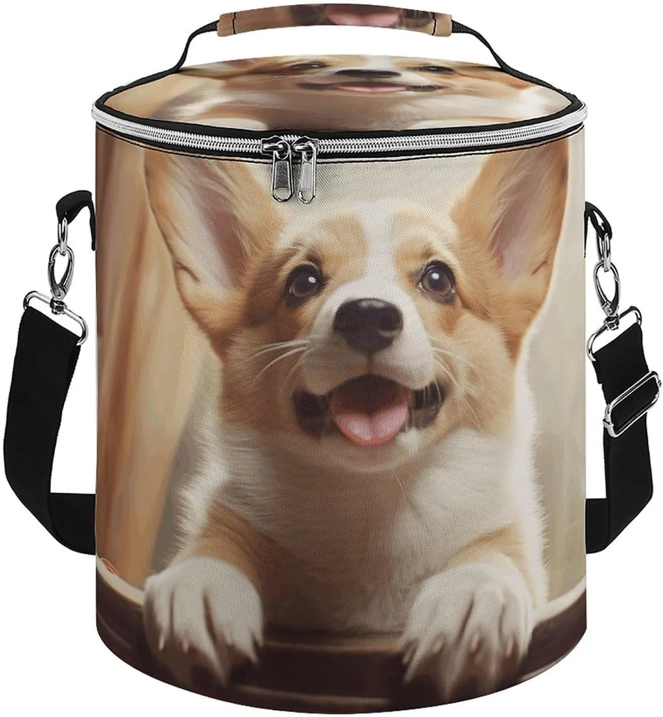 Camping Cooler Bag, Cute Corgi Print Portable Ice Pack Outdoor Cooler Bag Picnic Cooler Bag Foldable Cooler Bag, style