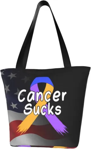 Cancer Sucks Bladder Cancer Awareness Fashion Shoulder Bag Large Capacity For Man Or Woman