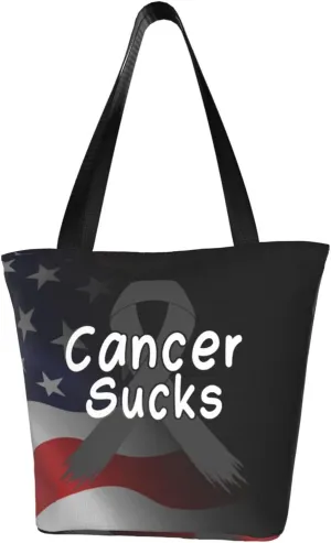Cancer Sucks Melanoma Awareness Fashion Shoulder Bag Large Capacity For Man Or Woman