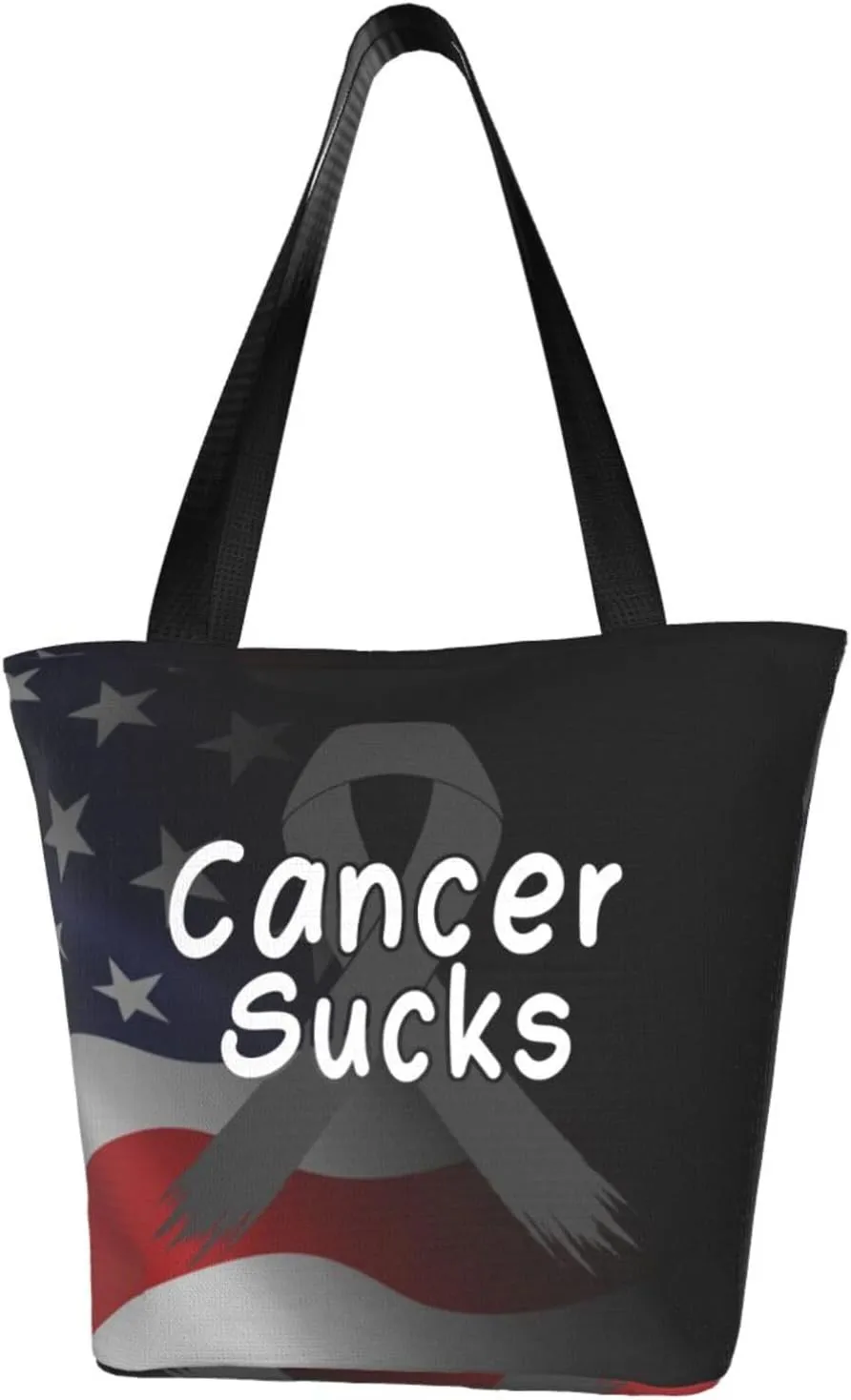 Cancer Sucks Melanoma Awareness Fashion Shoulder Bag Large Capacity For Man Or Woman