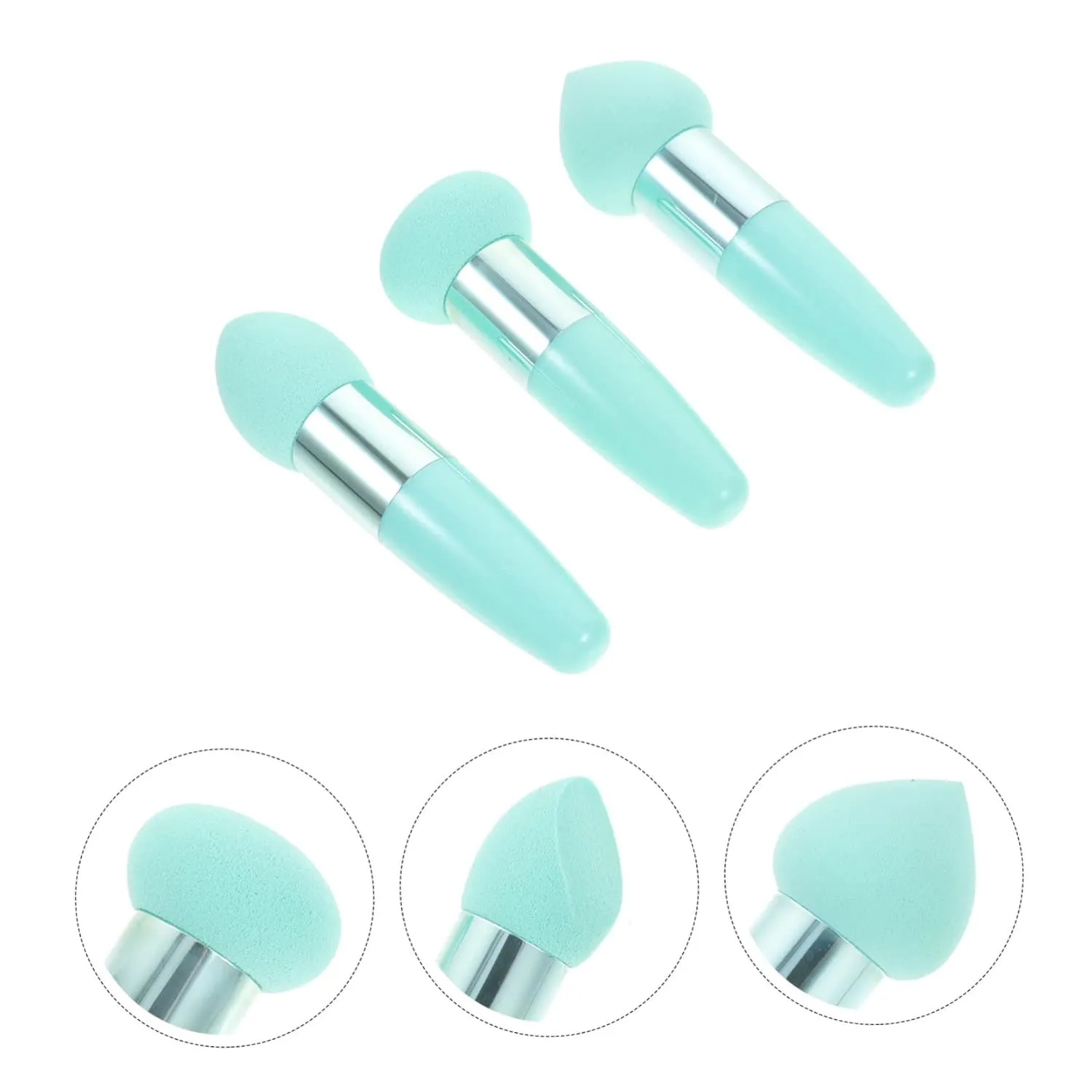 CANIGHT Beauty Mushroom Sponge 3pcs Makeup Pen Set Concealer Brush Cosmetic Wedges Sponges Dry Wet Cosmetic Brush Long-lasting Makeup Tool