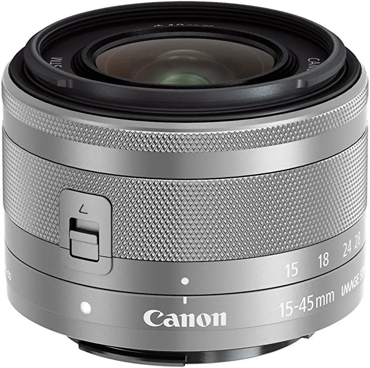 Canon EF-M 15-45mm f/3.5-6.3 Image Stabilization STM Zoom Lens (Silver) (Renewed)