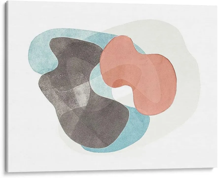 Canvas Lab Canvas Wall Art Decor Homage to Eames VI by the Artist Rob Delamater – Size: 48 x 36 in - Art subject: Abstract
