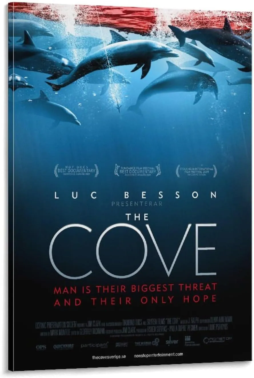 Canvas Movie Poster,The Cove,Marine Ecological Protection Documentary (5) Poster Cool Artworks Painting Wall Art Canvas Prints Hanging Picture Home Decor Posters 12x18inch(30x45cm)