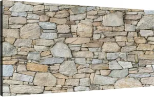 Canvas Wall Art for Living Room Bedroom Alpine Stone Veneer Cladding Rock Wall Big Large Wall Art Decor Framed Painting Wall Pictures Prints Artwork Office