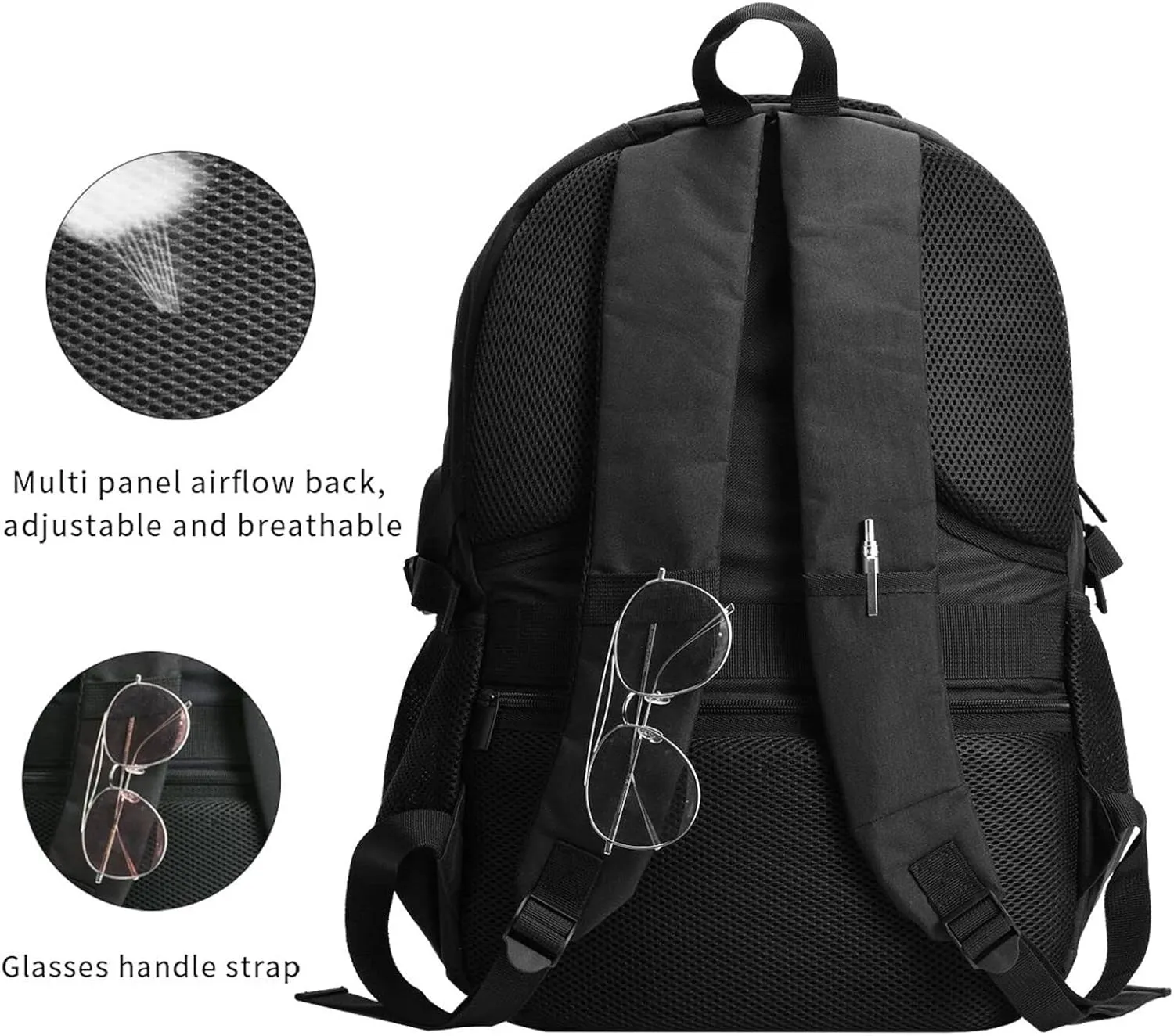 Cape Verde Lion Flag Travel Backpacks Casual Backpack Large Capacity Laptop Rucksack Luggage Daypacks with USB Charging Port Multi-Pockets Bags for Hiking