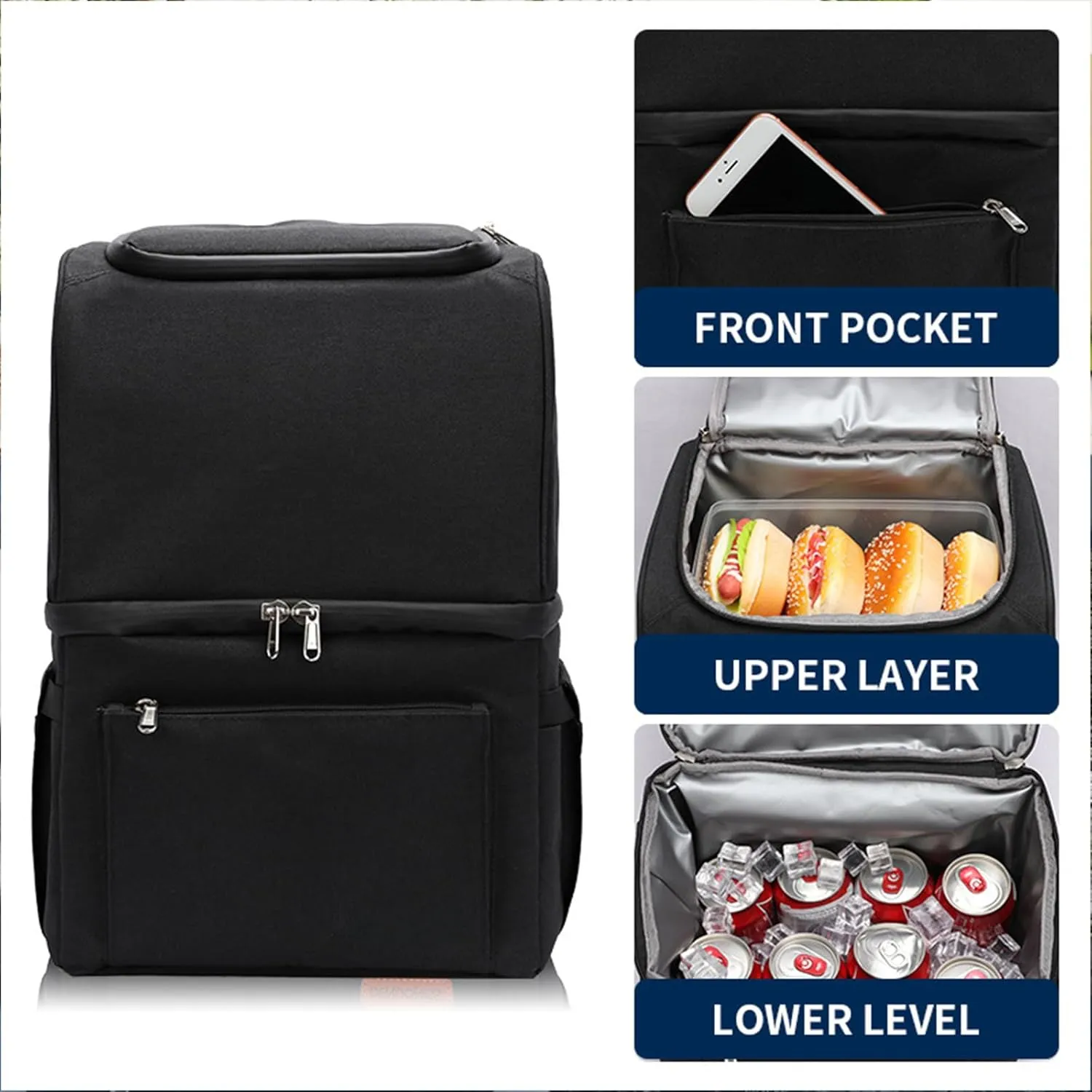 Car Camping Coolers for Infiniti G25/G35/G37/EX35/EX37/Q40/Q60/QX50, Waterproof Portable Cooler, Leak Proof Picnic Insulated Bag, Ultra-Light Premium Ice Chest Box