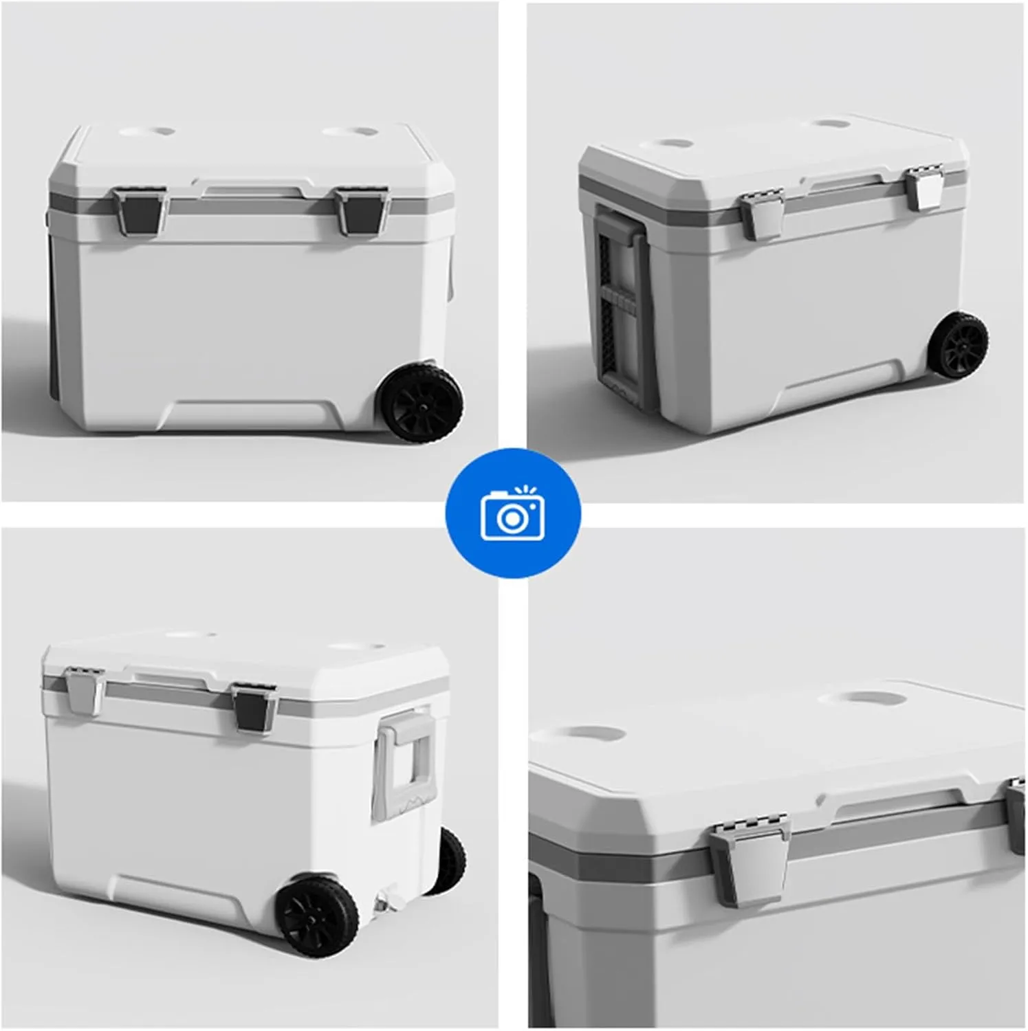 Car Camping Coolers for Vauxhall Mokka/Movano/Viva/Vivaro/VXR8/Zafira/Cavalier, Waterproof Portable Cooler, Leak Proof Picnic Insulated Bag, Ultra-Light Premium Ice Chest Box,A-Green-70L