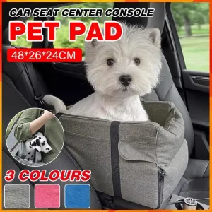 Car Pet Seat Auto Seat Center Console Dog Cat Nest Pad Removable Pet Carrier