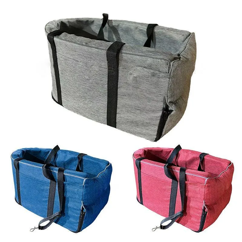 Car Pet Seat Auto Seat Center Console Dog Cat Nest Pad Removable Pet Carrier