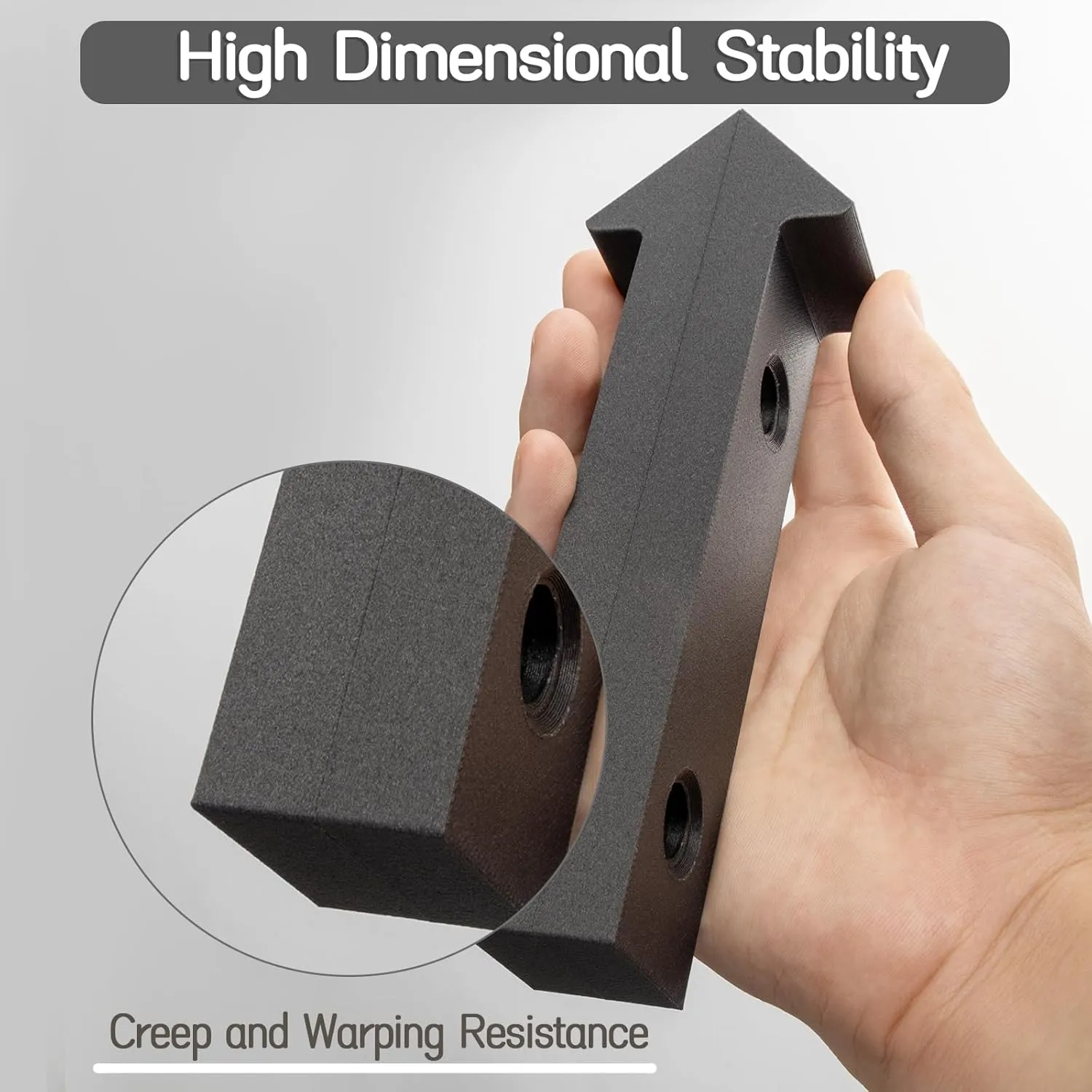 Carbon Fiber PET Filament 1.75mm, TINMORRY PET-CF 3D Printing Filament with Exceptional Thermal Resistance and Mechanical Properties, Compatible with Bambu FDM 3D Printers, 500g 1 Spool, Matt Black