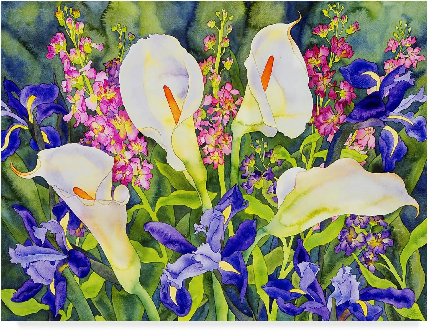 Carissa Luminess 'Callas With Irises' Canvas Art