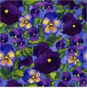 Carissa Luminess 'Fertile Rising Pattern Pansies' Canvas Art