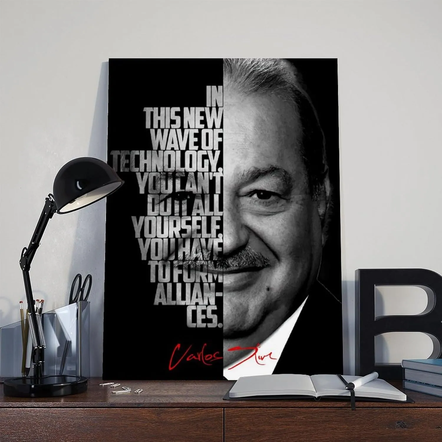 Carlos Slim Celebrity Quotes Poster 1 Canvas Poster Wall Art Decor Print Picture Paintings for Living Room Bedroom Decoration Frame:24x36inch(60x90cm)
