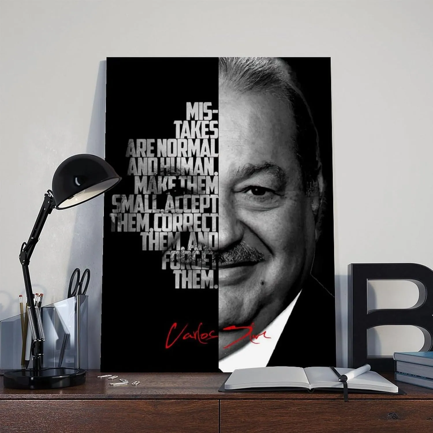 Carlos Slim Celebrity Quotes Poster 3 Canvas Poster Wall Art Decor Print Picture Paintings for Living Room Bedroom Decoration Unframe:24x36inch(60x90cm)