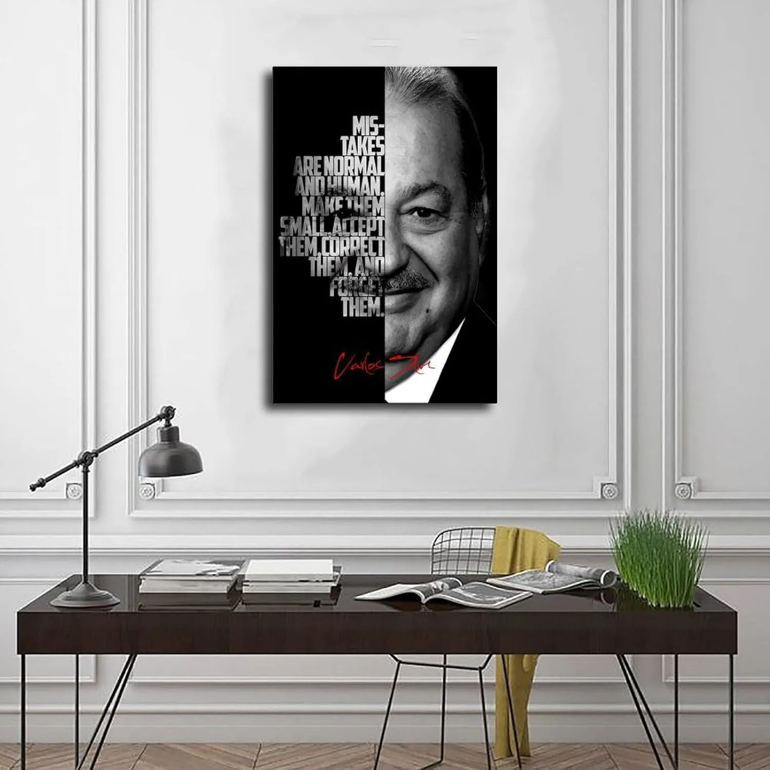 Carlos Slim Celebrity Quotes Poster 3 Canvas Poster Wall Art Decor Print Picture Paintings for Living Room Bedroom Decoration Unframe:24x36inch(60x90cm)