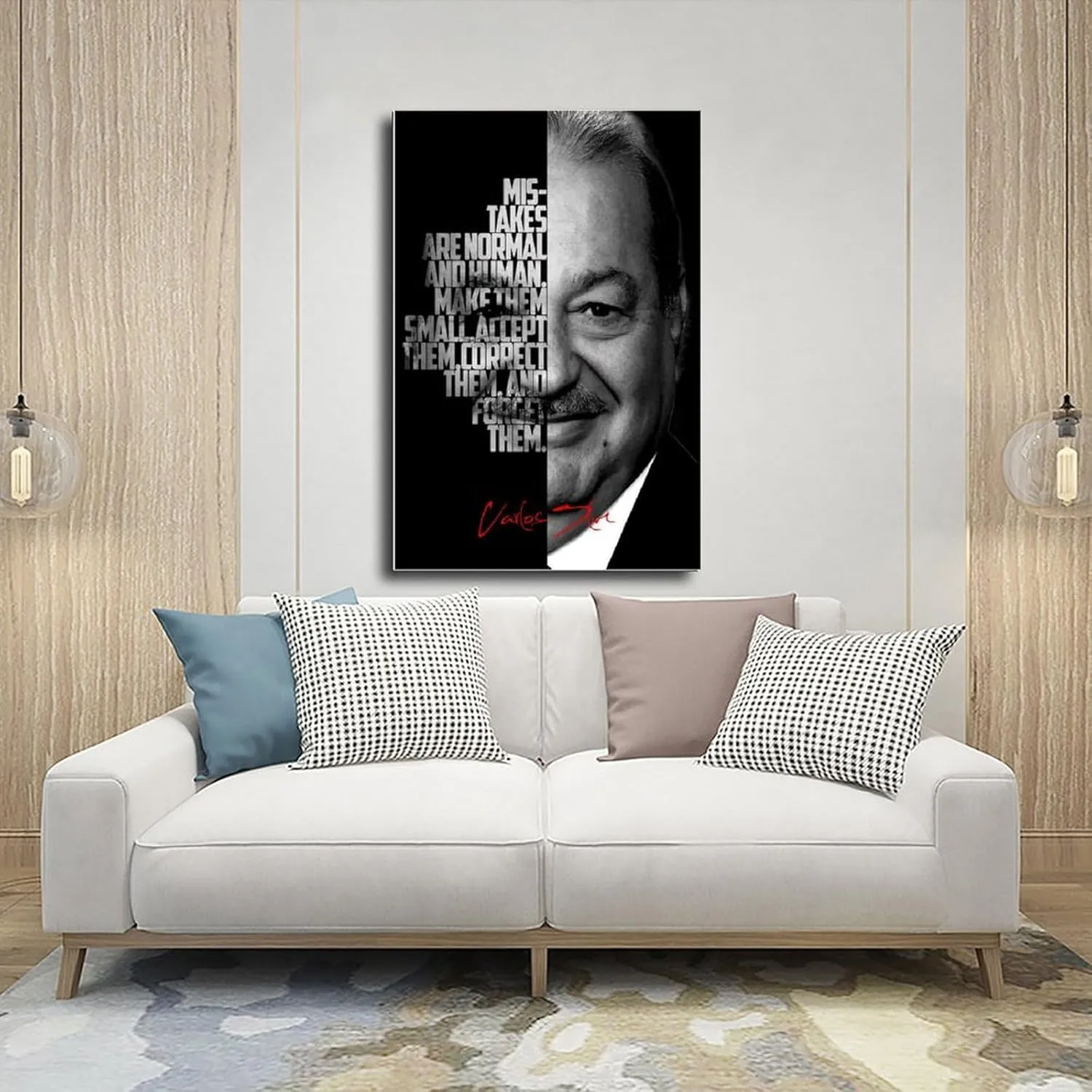Carlos Slim Celebrity Quotes Poster 3 Canvas Poster Wall Art Decor Print Picture Paintings for Living Room Bedroom Decoration Unframe:24x36inch(60x90cm)