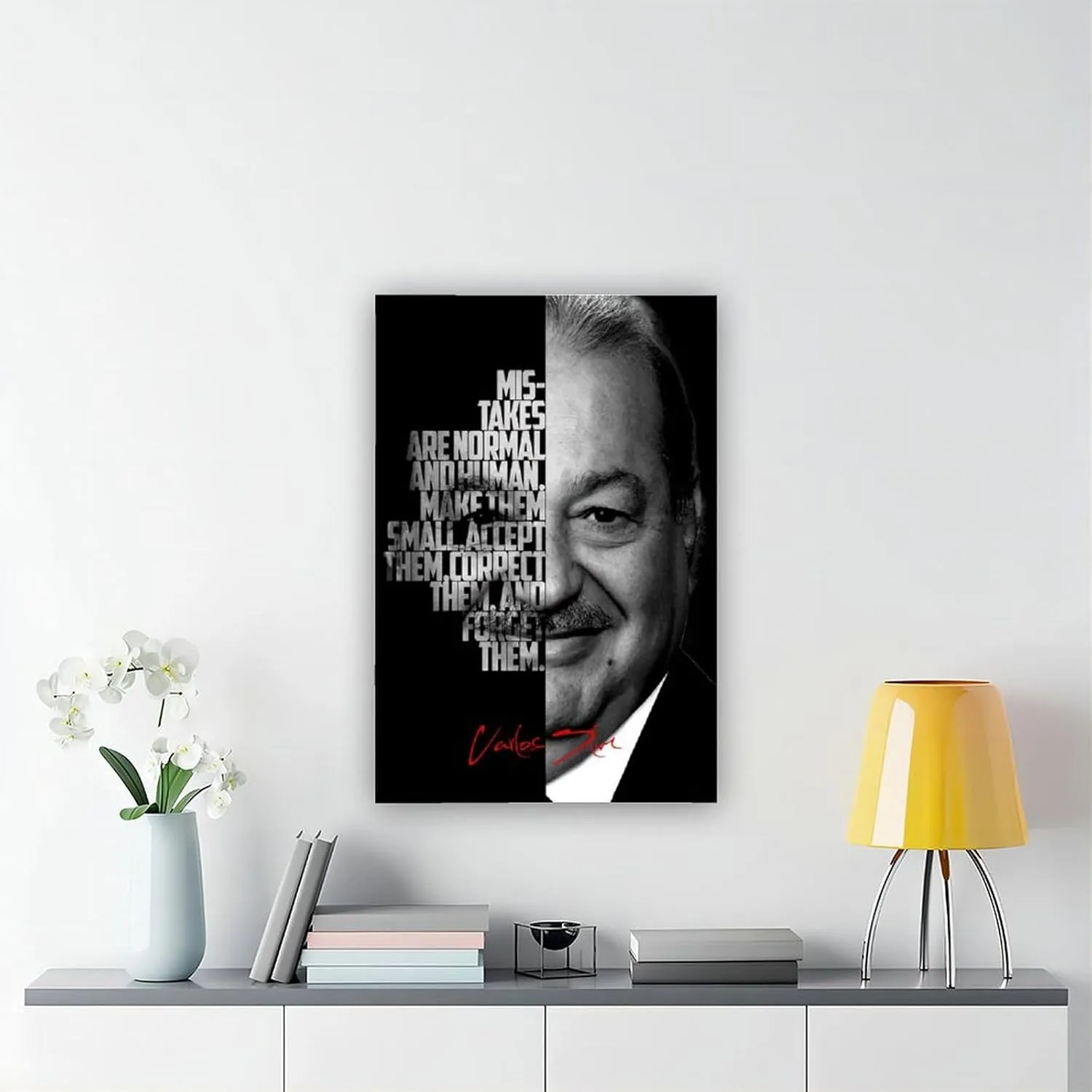 Carlos Slim Celebrity Quotes Poster 3 Canvas Poster Wall Art Decor Print Picture Paintings for Living Room Bedroom Decoration Unframe:24x36inch(60x90cm)