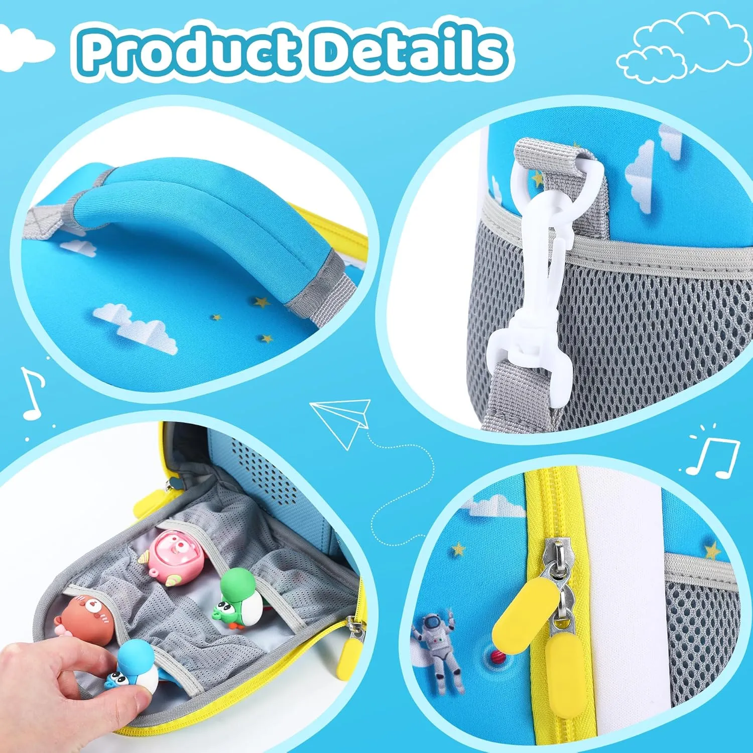 Carrying Bag Compatible with Toniebox Starter Set and Tonies Figurines, Kids Toys Storage Case with Handle and Shoulder Strap for Tonies Box, Detachable Bag for Toniebox Accessories
