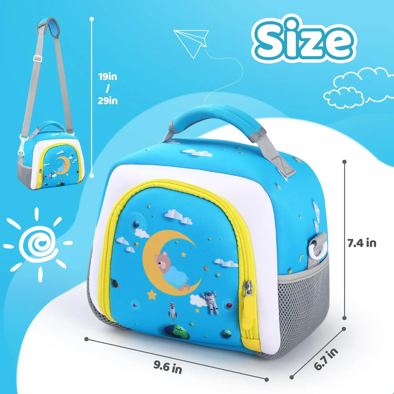 Carrying Bag Compatible with Toniebox Starter Set and Tonies Figurines, Kids Toys Storage Case with Handle and Shoulder Strap for Tonies Box, Detachable Bag for Toniebox Accessories