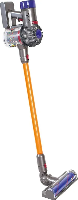 Casdon Dyson Cordless Vacuum Interactive & Officially Licensed Toy Dyson Vacuum For Children Aged 3  Realistic Role-Play Fun, Purple and Orange