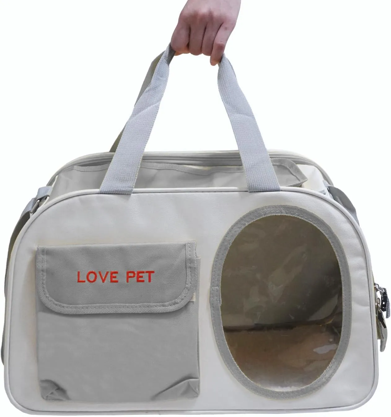 Cat Bag go Out Portable pet Backpack, Dog go Out Bag Carrying Supplies, Breathable cat Backpack pet Supplies, pet Handbag, Anti-Stress Walking Dog cat Backpack (Grey)