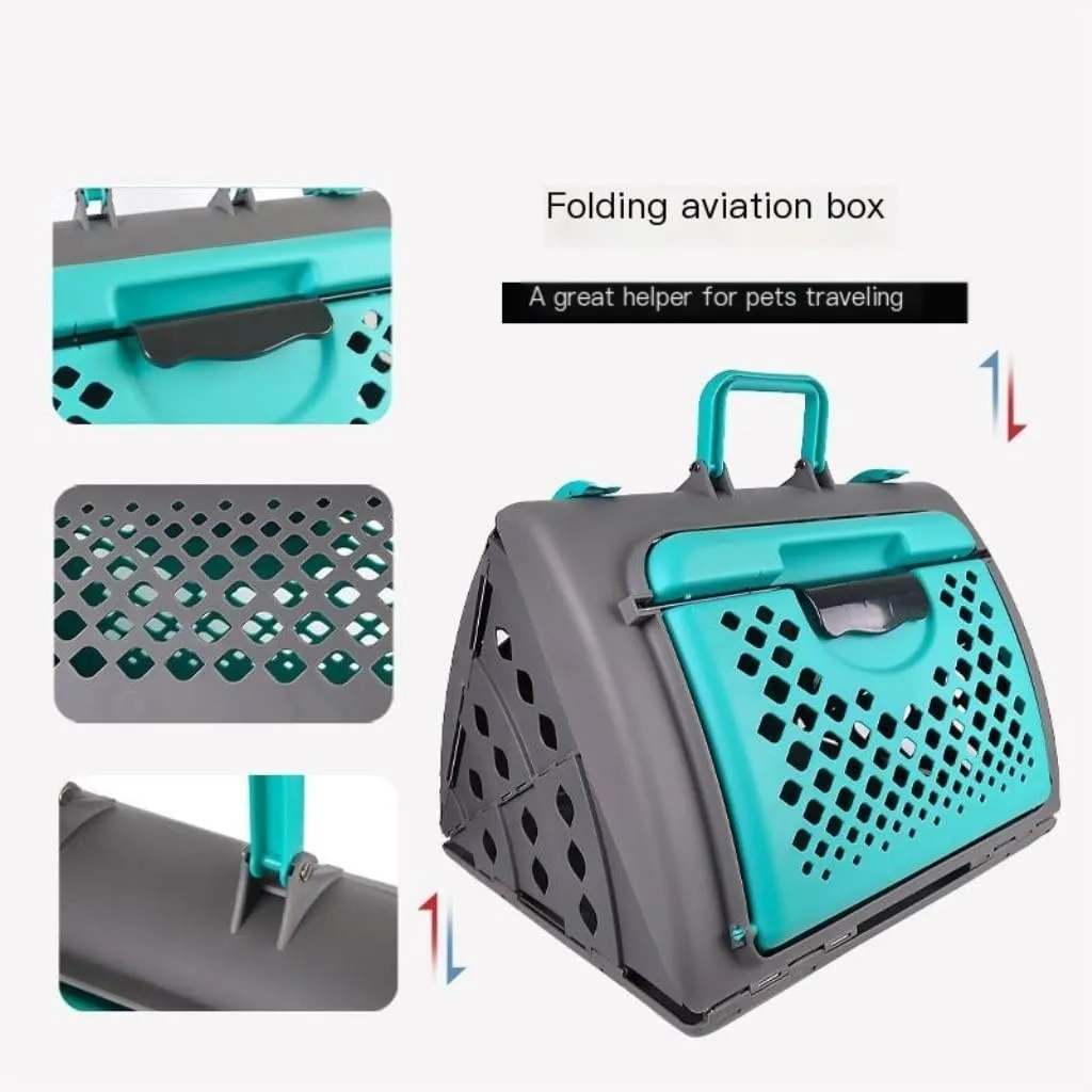 Cat Bag Pet Airline Box, Foldable Travel Handbag, Dog Cage, Cat Kennel, Travel Pet Backpack, Outdoor Travel Pet Box Cat Carrier(Red)