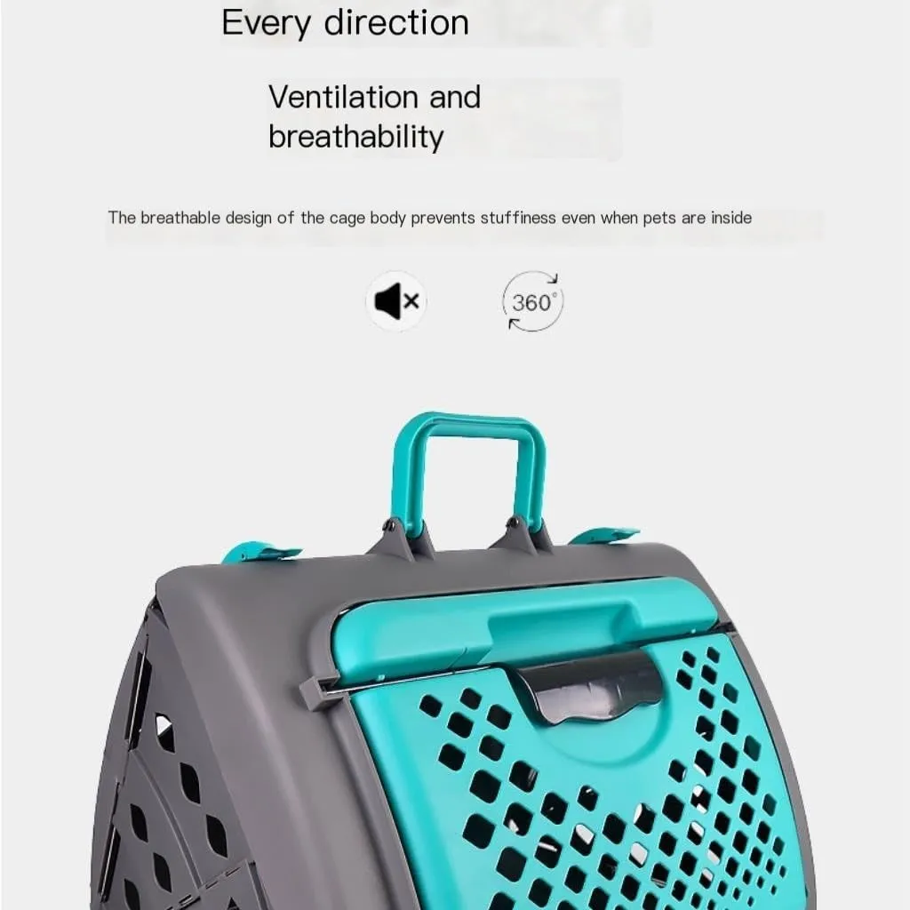 Cat Bag Pet Airline Box, Foldable Travel Handbag, Dog Cage, Cat Kennel, Travel Pet Backpack, Outdoor Travel Pet Box Cat Carrier(Red)