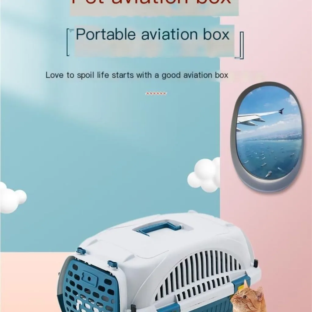 Cat Bag Pet Airline Box, Portable Travel Pet Kennel, Car Cat Kennel, Pet Transport Cage, Pet Airline Box, Travel Box Cat Carrier(Red)