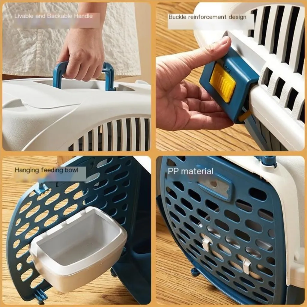 Cat Bag Pet Airline Box, Portable Travel Pet Kennel, Car Cat Kennel, Pet Transport Cage, Pet Airline Box, Travel Box Cat Carrier(Red)