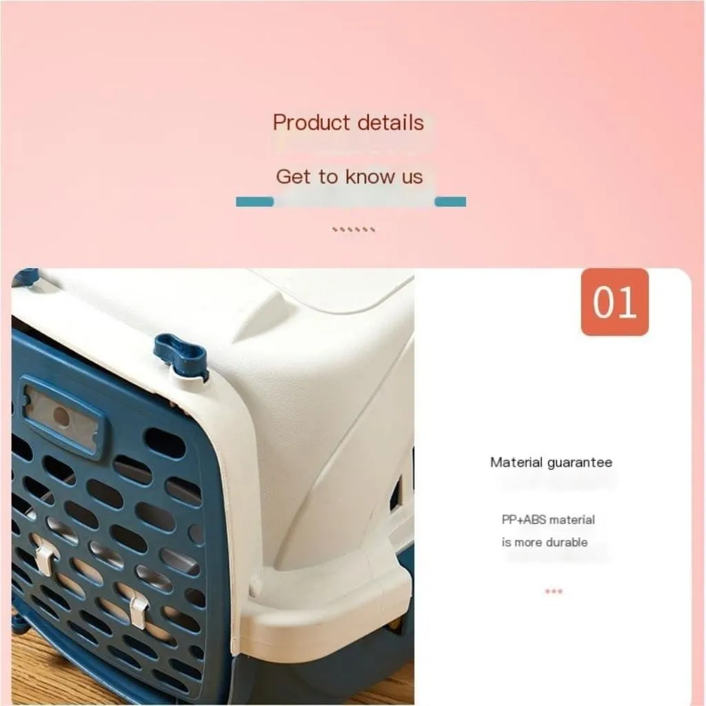 Cat Bag Pet Airline Box, Portable Travel Pet Kennel, Car Cat Kennel, Pet Transport Cage, Pet Airline Box, Travel Box Cat Carrier(Red)