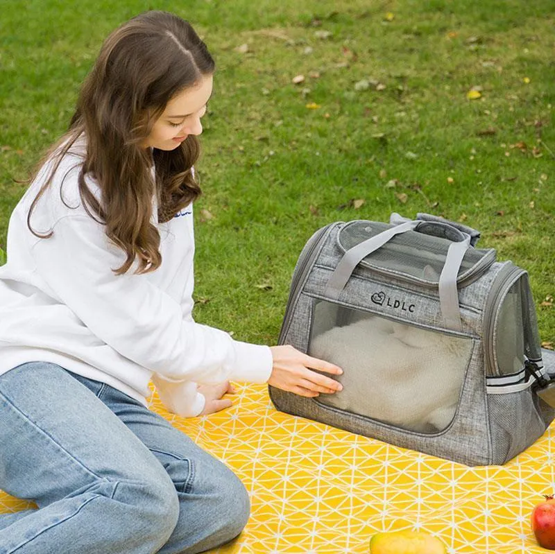 Cat Carrier With Wheels 2 Color Large Tote Trolley