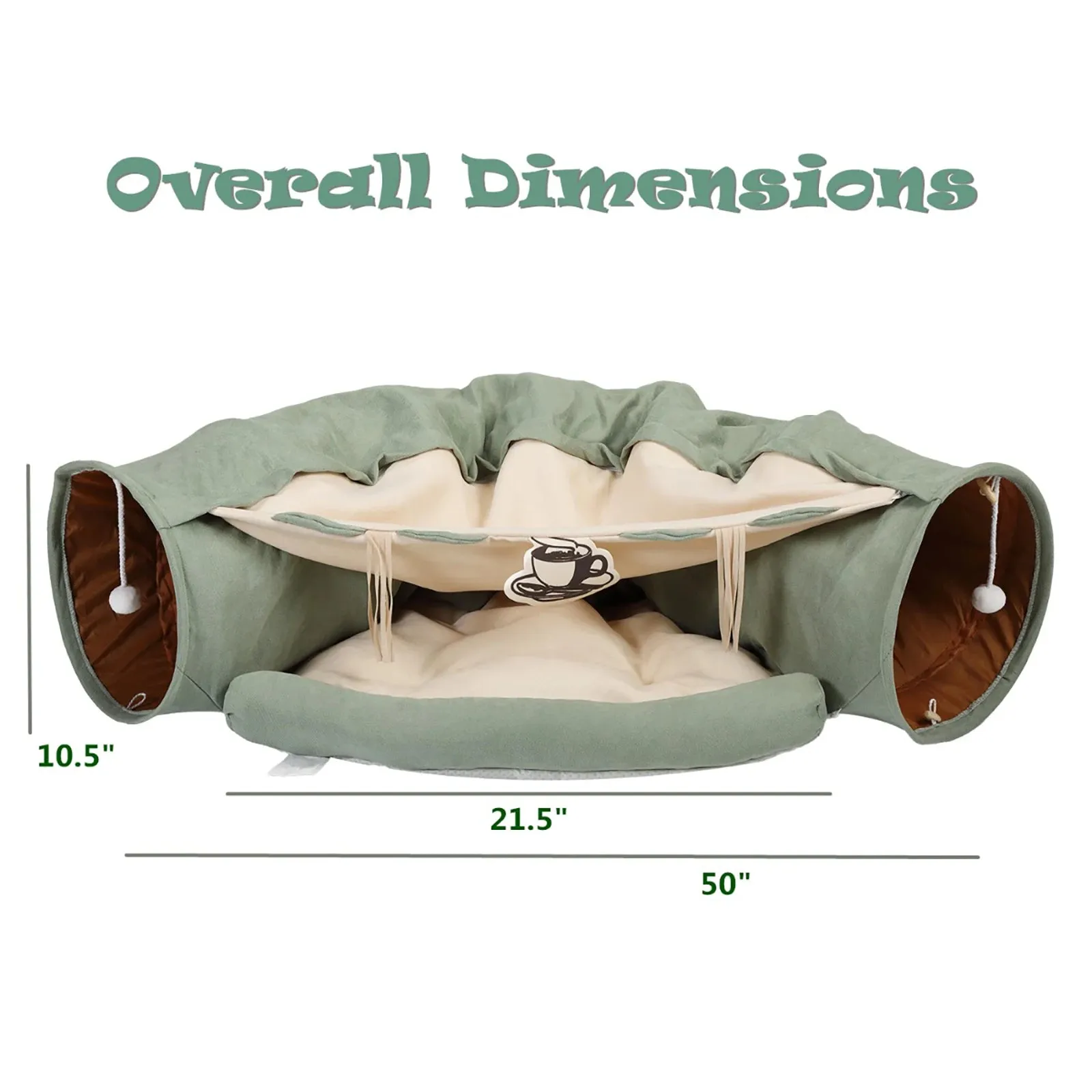 Cat’s Telescopic Tunnel Cushioned Bed