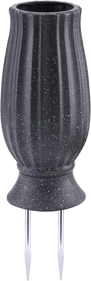 Cemetery Vase with Metal Spike -Headstones Flower Holder with Drainage Hole for Artificial Flowers- Grave Decorations Memorials Sympathy for Loss of Loved Ones