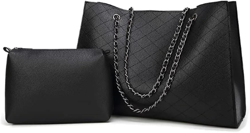 Chain Tote Bags Fashion Magnetic Buckle Shoulder Bag Large Capacity Purse