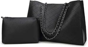 Chain Tote Bags Fashion Magnetic Buckle Shoulder Bag Large Capacity Purse