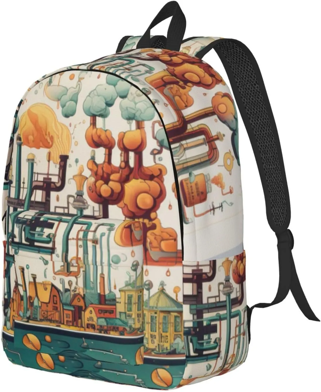 Chemistry Print Canvas Casual Lightweight Duffel Bag, Fashion Duffel Bag, Unisex Travel Backpack
