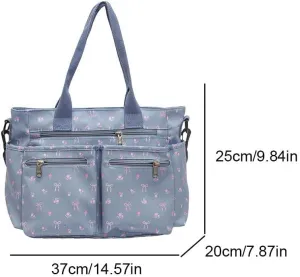 Cherry Tote Bags for Women - Coquette Handbag Large Capacity Cherry Crossbody Work Tote Purse Nylon Shoulder Bag