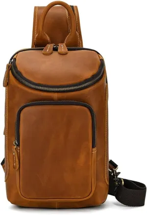 Chest Bag Large Capacity Retro Shoulder Bag Multi-functional Casual Crossbody Bag