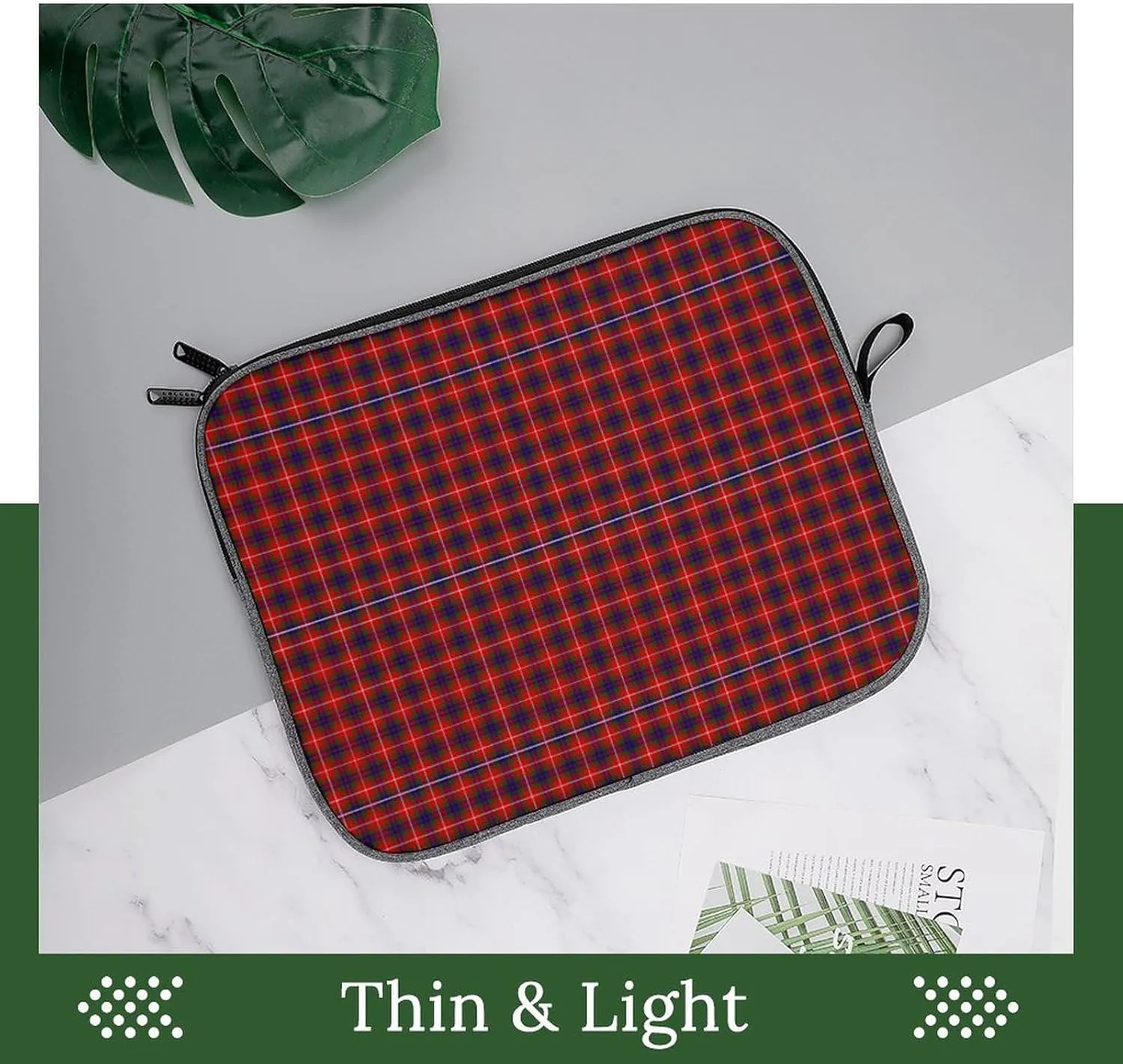 Clan Rutherford Tartan Large Capacity Portable Laptop Case Unisex