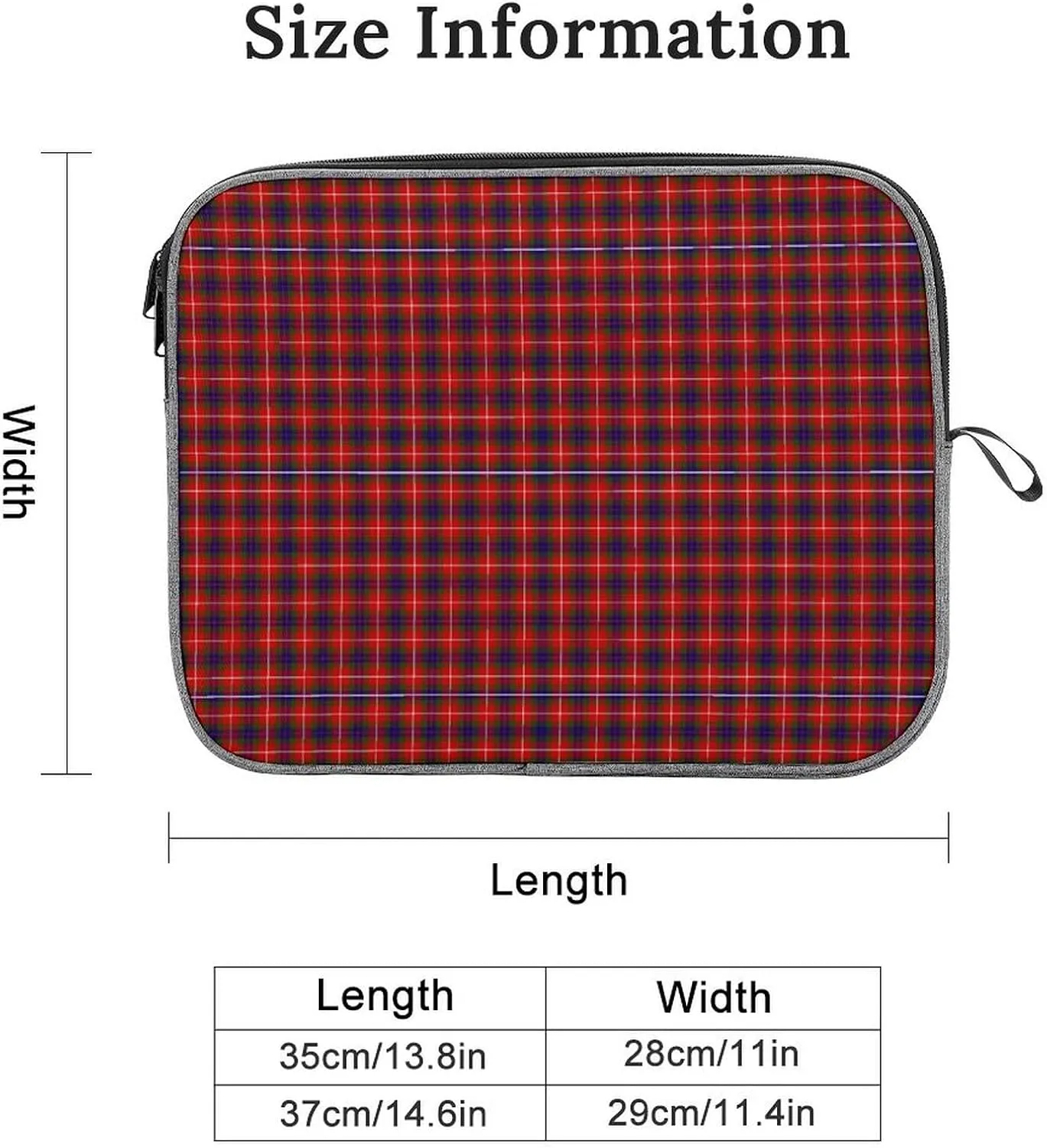 Clan Rutherford Tartan Large Capacity Portable Laptop Case Unisex