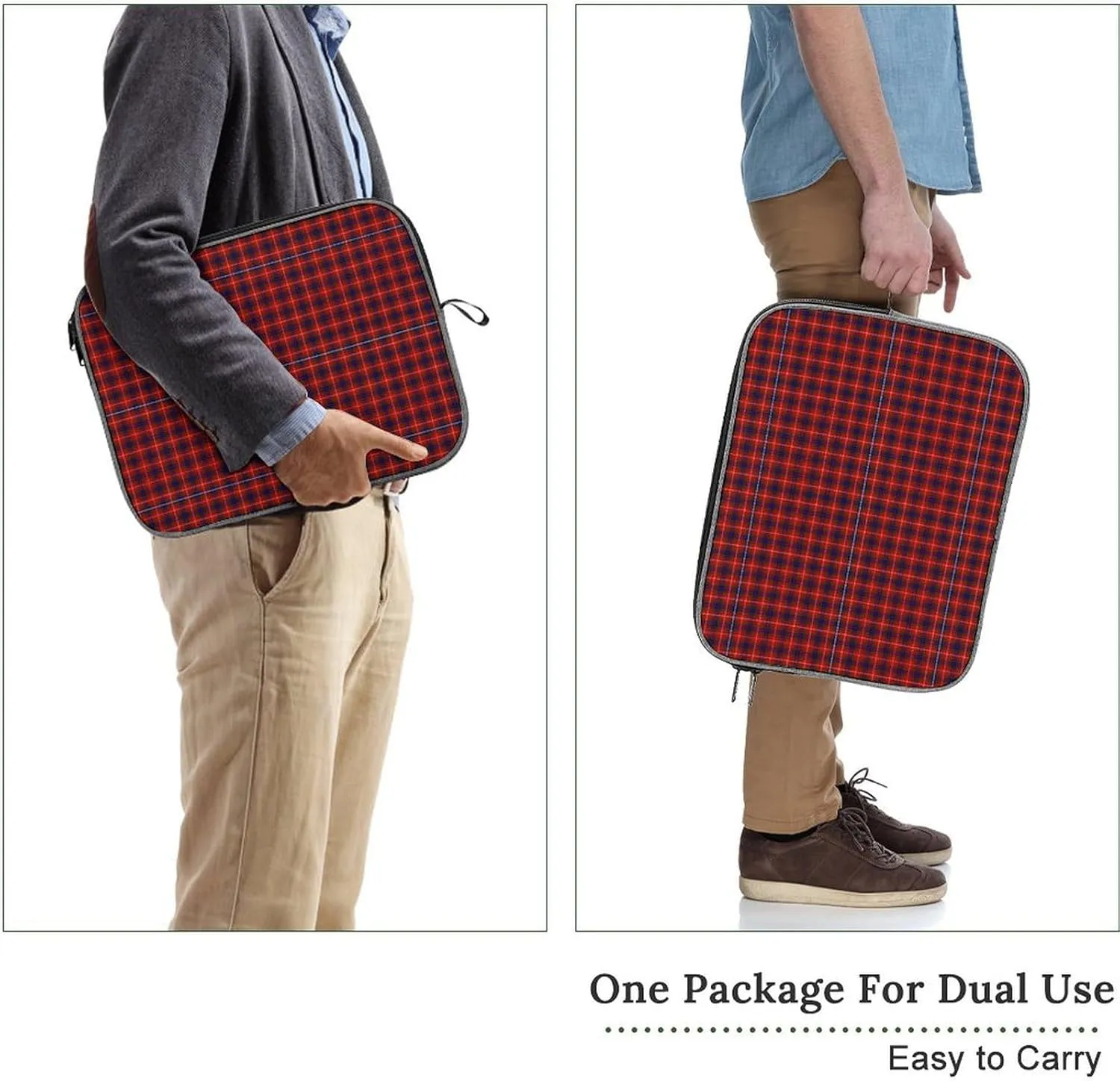 Clan Rutherford Tartan Large Capacity Portable Laptop Case Unisex